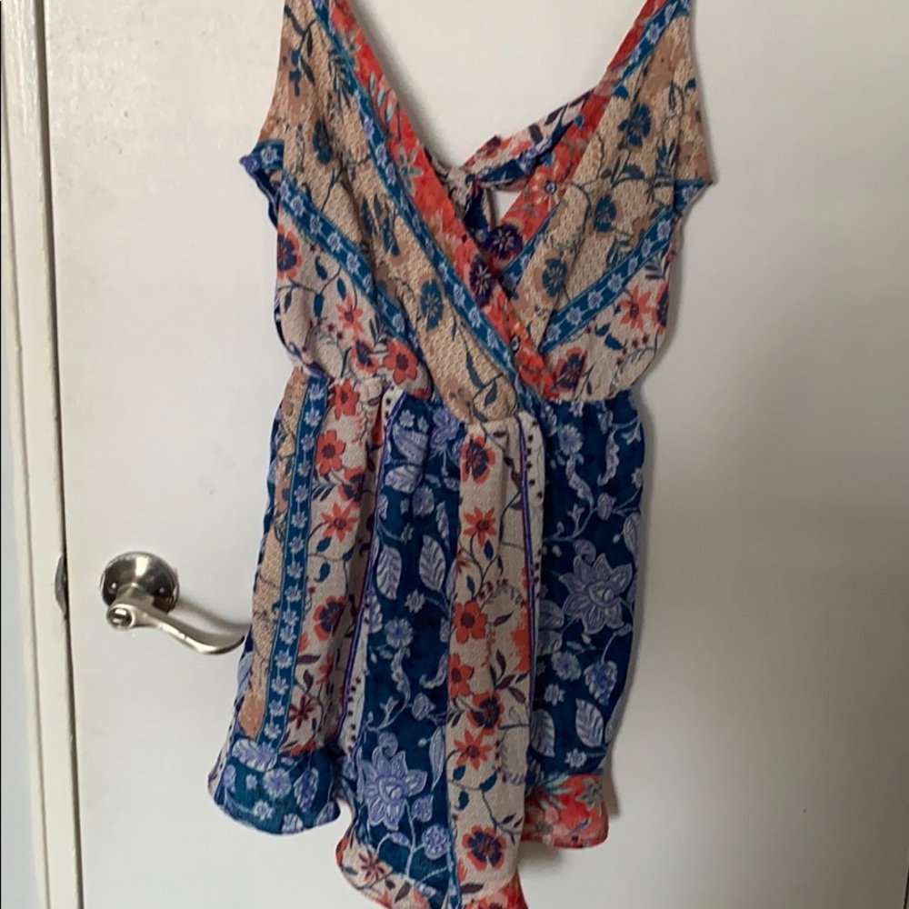 Tie back romper